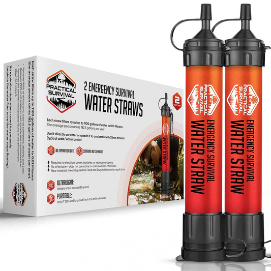 Portable Emergency Water Filter Straws (2-5)Pack – Reusable Outdoor Survival Water Purifier